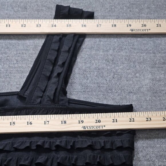 Top Womens 2X Lot Of 2 Black Burgundy Torrid Laura Ruffles Lined Lace Boho Party - Picture 8 of 15